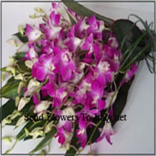 Bouquet d'orchidées avec des remplissages saisonniers